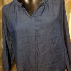 LOFT Blue Jean Blouse